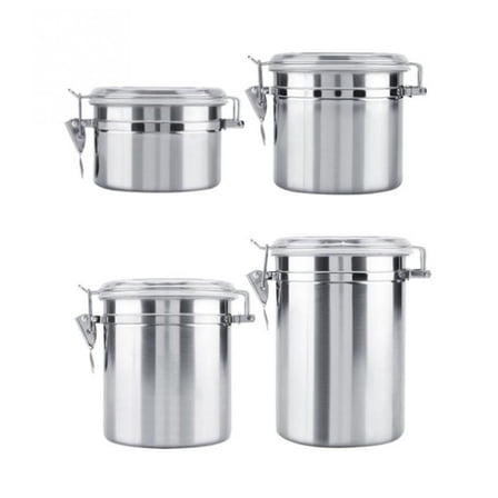 WHAMVOX  1062 ML Sealed Stainless Steel Airtight Tank Coffee Beans Storage