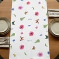 thumbnail image 5 of Table Runners 108 Inches Long Dress Scarves, Pink Flowers Yak Farmhouse Coffee/Dining/Kitchen Table Runner for Living Room, Vintage Spring Floral Bathtub Watercolor 13x108 Inch, 5 of 9