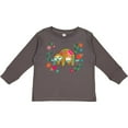 thumbnail image 3 of Inktastic Sloth Cute Girls Flowered Girls Long Sleeve Toddler T-Shirt, 3 of 5
