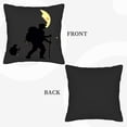 thumbnail image 6 of Set of 2 Throw Pillow Covers 18x18in - Cozy Square Cushion Cases with Nature-Inspired Hiker Silhouette Design for Couch Bed and Car Decor, 6 of 8
