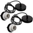 thumbnail image 1 of Shisuyan 2Pcs Light Fixtures for Ceiling Adjustable Cable Length Ceiling Light Socket Black, 1 of 9