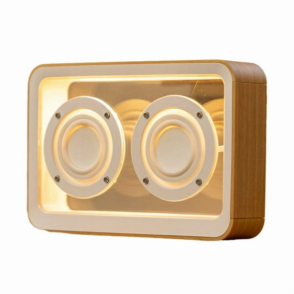 Retro Bluetooth Speaker Transprent Connection Stereo Bluetooth Soundbar Wireless MP3 Music Player with Night Light A