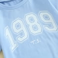 thumbnail image 6 of Okbabeha Newborn Baby Girl Boy Summer Clothes 1989 T S Letter Printed Short Sleeve Bubble Romper Infant Girl  one-piece, 6 of 7