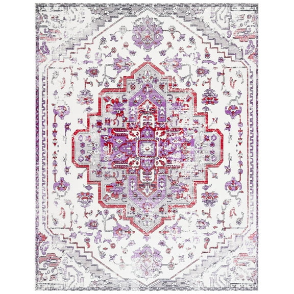 SAFAVIEH Skyler Paylynn Oriental Area Rug, Ivory/Purple, 8' x 10'