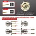 thumbnail image 4 of Ball Door Knob with Lock and Key,Stainless Steel Entrance Door Lock,Keyed Entry Door Knob Set,Bedroom Door Knobs,Round Ball Handle, 4 of 9