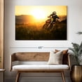 thumbnail image 3 of Elephant Stock Mountain Sunset Dirt Bike Wall Art - Horizontal Canvas Wall Art - Living Room Wall Decor - Sports Canvas - Green And Orange Decor - 51" x 34", 3 of 8