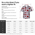 thumbnail image 5 of Disketp Ladybug Hawaiian Shirts for Men,Mens Casual Short Sleeve Button Down Shirts Beach Shirt,XX-Large, 5 of 7
