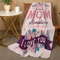thumbnail image 3 of Gifts for Mom Blanket, Christmas Birthday Gifts for Mom, Best Mom New Mom First Mom Gifts from Daughters Son, Presents for Mom Unique, Pink Soft Throw Blanket for Christmas 50x60in, 3 of 5