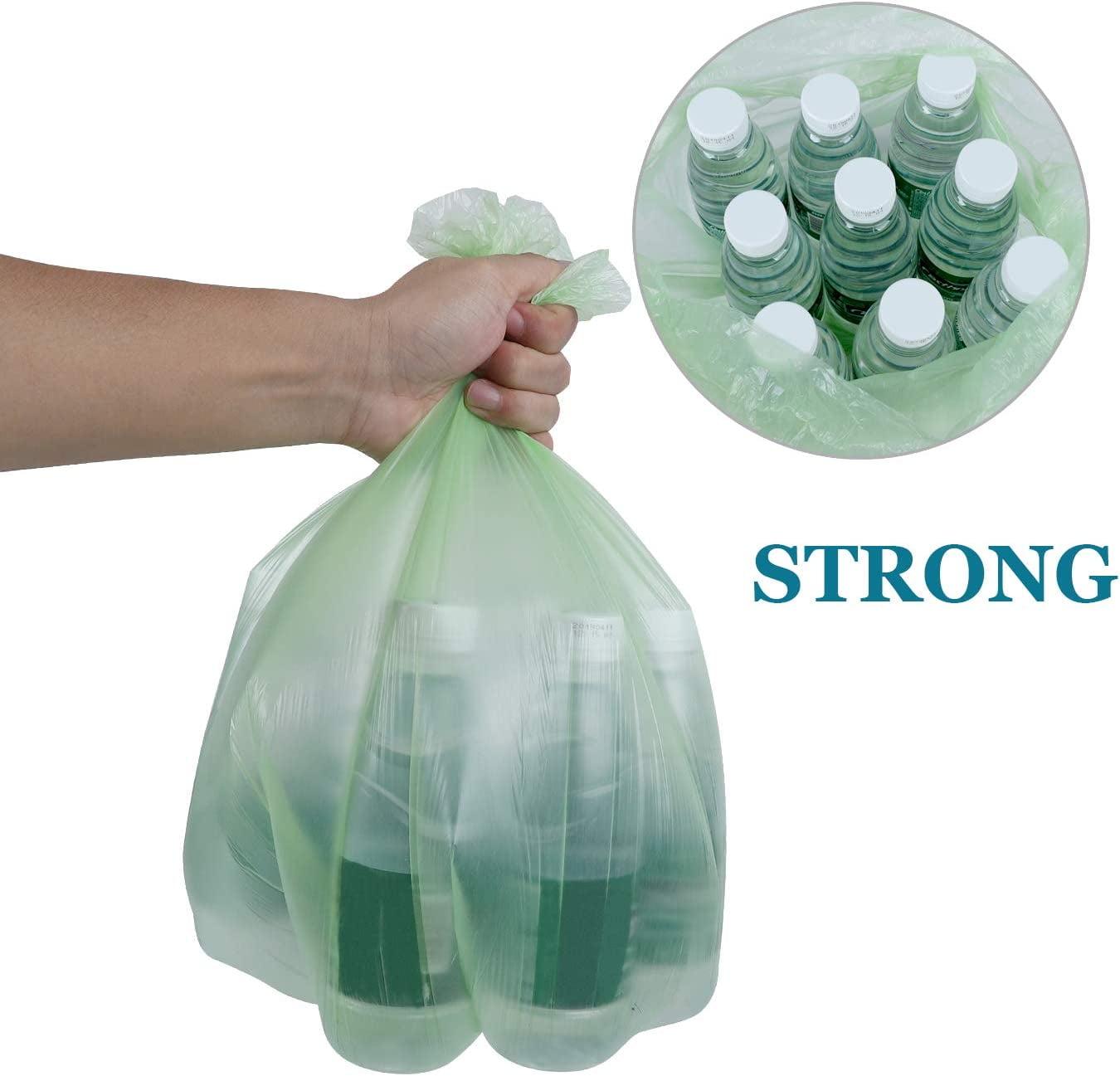 Small Trash Bags, Inwaysin Small Garbage Bags 4-6 Gallon Biodegradable Can  Liners Thicken, Size Expanded, White 200 Counts