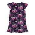 thumbnail image 5 of NIEWTR Halloween for Girls Flutter Sleeve Nightgown Summer Casual Cartoon Print Dress, 5 of 7