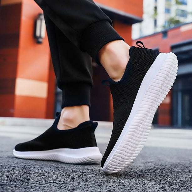 SuoKom Mens Slip on Running Shoes Light Breathable Casual Walking