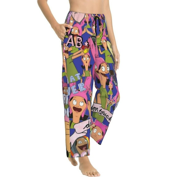 Womens Bob's Burgers Louise (3) Pajama Pants Sleepwear Pajamas Vacation Sleep Pant With Pockets
