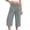 0_ Gray, variant on Womens Wide Leg Capri Pants, Smocked High Waist Construction, Lightweight Fabric and Pleated Front for All Day Cozy Wear Blue S