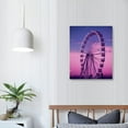 thumbnail image 3 of COMIO  canvas wall art,Pink purple sky, Ferris wheel wall decoration Modern wall art, suitable for living room, bedroom, bathroom, kitchen, office, 3 of 4