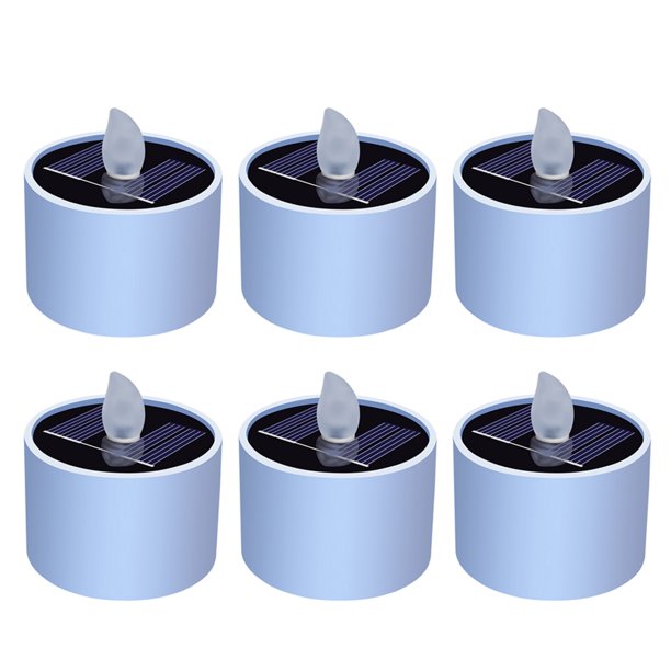 Lámpara decorativa Solar LED de 6 uds., interruptor Manual, camino de vela simulado, luces de patio, camino decorativo, luces de paisaje para patio Hugtrwg Para estrenar