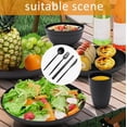 thumbnail image 4 of Vajilla Juego Cocina Paja Trigo Plato Tazas Kit 48pcs Modelo Negro, 4 of 4