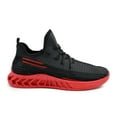 thumbnail image 3 of AKADEMIKS Men's Fit 2.0 Knit Jogger Sneakers, Breathable Running Shoes for Athletic and Casual Wear - Black/Red, Size 10, 3 of 6