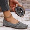 thumbnail image 6 of Women's Leather Soft-Soled Non-Slip Shoes,Womens Leather Lightweight Slip on Flat Walking Shoes,Comfortable Wide Round Toe Loafers for Work, Travel, Shopping and Everyday Wear 37, 6 of 8