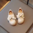 thumbnail image 6 of LNMQLPDBS Little Girl Shoes Solid Color Leather Shoes 1-12 Year Old Middle School Girls Single Shoe Girls Bow Knot Comfort Soft Sole Non-Slip Dressy Shoes Match with School Uniform Girls Summer Shoes, 6 of 7