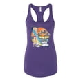 thumbnail image 2 of Wild Bobby, Betty Boop Endless Summer Beach the Dog Betty Boop Ladies Racerback Tank Top, Purple Rush, Large, 2 of 5