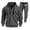 01# Dark Gray, variant on HKYNLAG Men's Tracksuit 2 Piece Half Zip Hoodie Athletic Jogging Sweatsuits for Men Casual Sports Long Sleeve Pullover Suit Set Black M