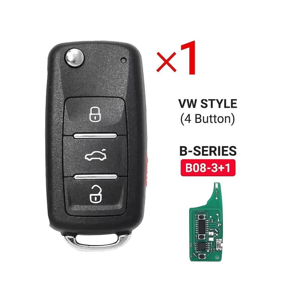 Keydiy B08-3+1 Control remoto para llave de coche universal de 4 botones para el estilo de Kd900/-x2 Mini/ Programador Urg200