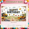 thumbnail image 2 of Construction Vehicles Banner Tools Decor Construction Party Display Traffic Cones Yellow Themed Builder Backdrop for Kids Birthday Party Construction Themed Party Builder Birthday Celebration, 2 of 9