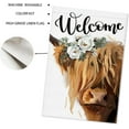 thumbnail image 5 of Highland Cow Welcome Garden Flags: Winter Cow Garden Flag for Outside 12x18 Inch Double Sided Burlap Fall Flag Rustic Farmhouse Spring Outdoor Flags Summer Lawn Yard Flags Seasonal Holiday Decor, 5 of 6
