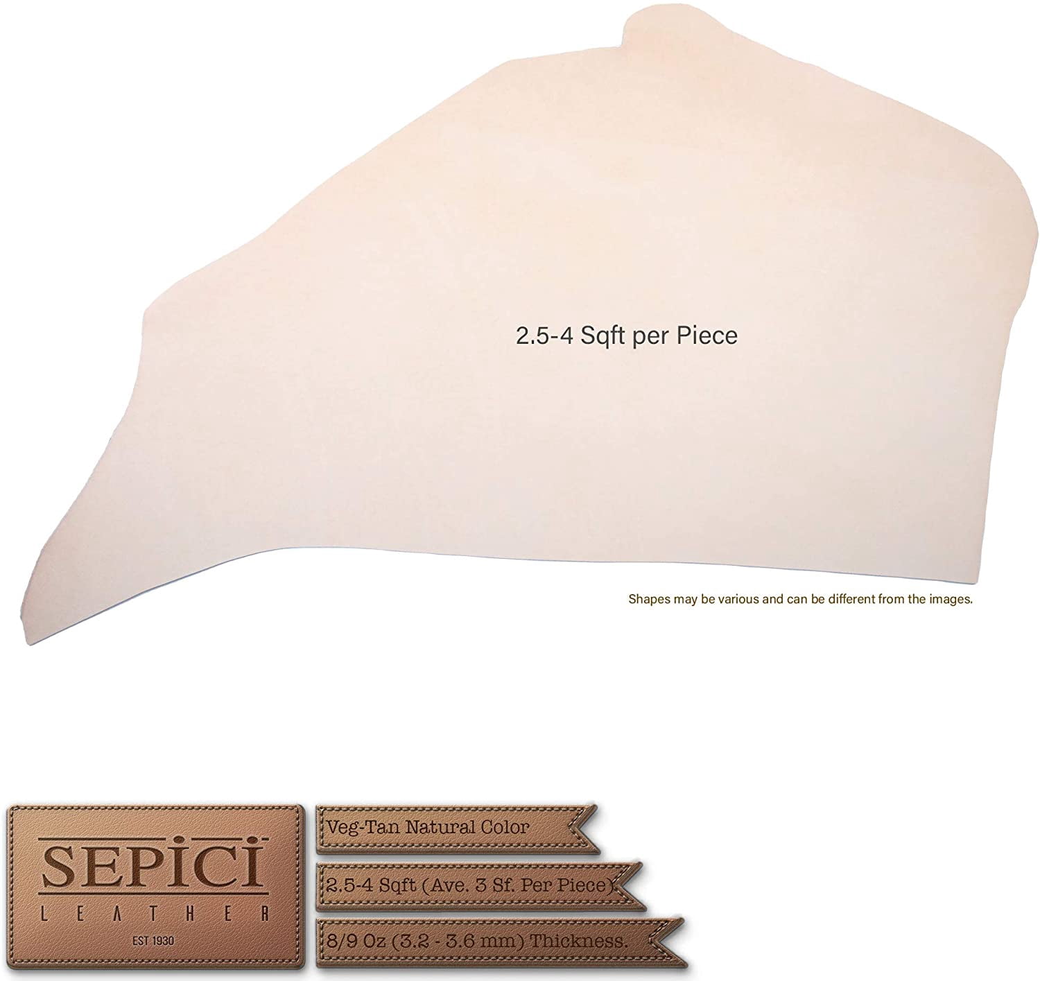 Full Grain Veg Tan Single & Double Shoulder's (Craftsman Grade) by Sepici (2.5-4 ft -Single Shoulder)