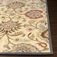 thumbnail image 5 of Hauteloom Elkins Wool Living Room, Bedroom Farmhouse Area Rug - Traditional Floral Carpet - Bohemian Paisley Vibe - Green, Red, Brown, Terra Cotta, Brick Red - 6' Square, 5 of 19