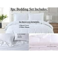 thumbnail image 2 of Sheetsnthings Belgian Flax Linen-Cotton Blend Medium Warmth 8PC Bedding Set Includes: Sheets and Duvet Cover Sets with Down Alternative Comforter, (Full Size, White), 2 of 2