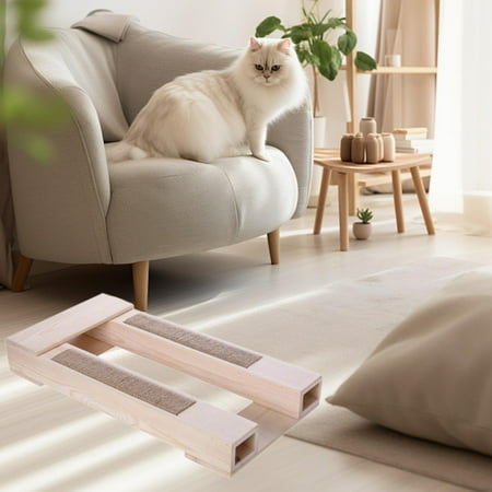 Serenable Cat Breeding Supplies Cat Shelf when Breeding Portable Elevated Scratching Resistant Kitten Toy Lightweight Scratching Board Hemp rope