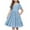 Sky Blue#03, variant on Xyxonk Girls Sky Blue Dress Ruffle Short Sleeve Smocked Summer Dresses Tween Square Neck Flowy Midi Dress Cute Solid Color Clothing Sky Blue 170 (14-15Y)