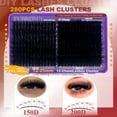 thumbnail image 2 of Extensiones de pestañas FUBBZRUI 280 piezas 12-25 mm rizo D, 2 of 9
