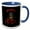 Blue/White, variant on 3drose, an Awesome Funny Ninja for Any Kid Who Loves Ninjas and Martial Arts, 11oz Two-tone Black Mug
