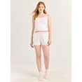 thumbnail image 5 of Joyspun Women's Jersey Picot Cami Top and Shorts Pajama Set, 2-Piece, Sizes XS-3X, 5 of 6