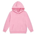 thumbnail image 3 of Girls Hoodies Sweatshirts for Kids and Long Sleeve Solid Color Pullover Casual Top Wear for and Outdoor Activities, 3 of 3