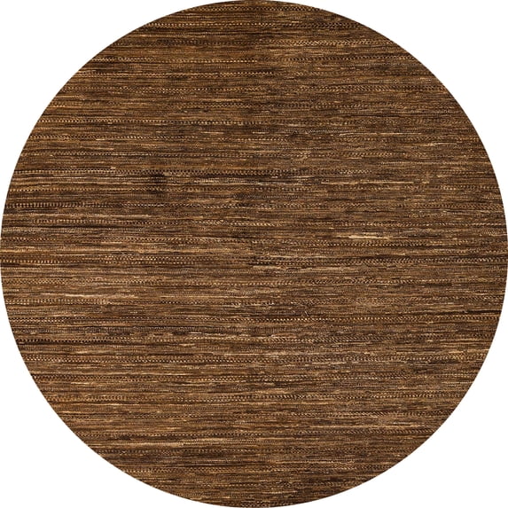 Ahgly Company Indoor Round Abstract Red Abstract Area Rugs, 7' Round