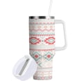thumbnail image 2 of Boho Aztec 30 oz Tumbler with Handle, Stainless Steel Vacuum Insulated Sports Water Bottle, Leak-proof Travel Coffee Mug Cup with Lid and Straw for Water, Iced Tea or Coffee, 2 of 6