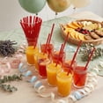 thumbnail image 4 of 100 Pack Paper Straws, Colorful Striped Drinking Straws for Party Supplies, Birthday Wedding Shower Decorations, Paper Straws for Crafts, Bar/Accessories for Drinks B, 4 of 7