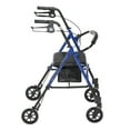 thumbnail image 2 of Drive Medical Adjustable Height Aluminum Frame Rollator w/ 6" Casters, Blue, 2 of 6