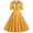 Yellow, variant on IROINNID Wedding Guest Dresses for Women Evening Night Formal Fall Dress Summer V-neck Printing Three-Layer Pleated Elegant A-Line Dress,Black