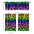 thumbnail image 6 of Kitchen Curtains 36 Inch Short - 3 Panel Set, Rod Pocket Window Curtain with Tropical Palm Tree Sunset Print, 100% Polyester for Boho Kitchen, Beach Room, Easy Wash, 6 of 6