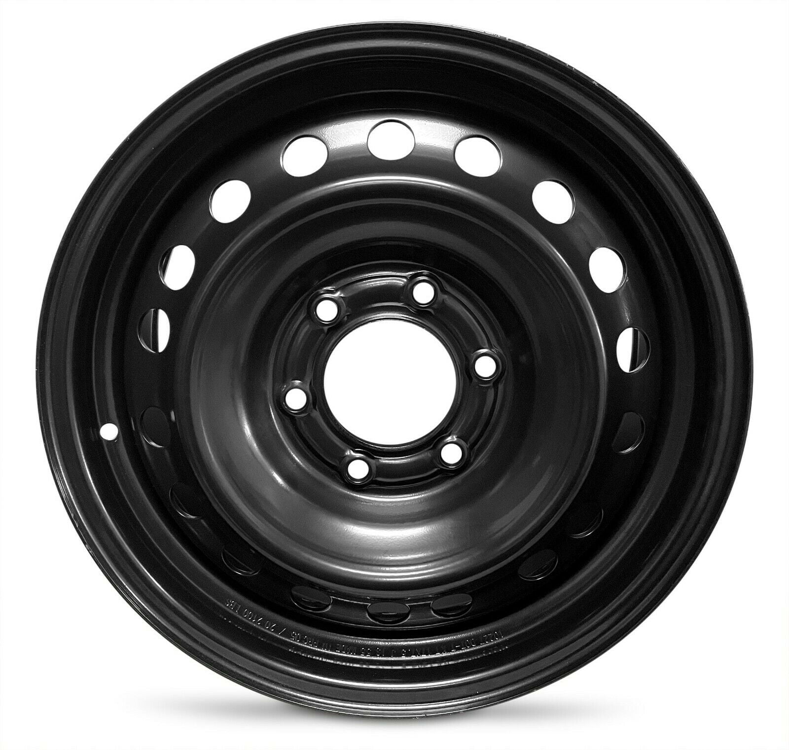 Value Compatible Steel wheel 17 X 7; Black Full Face Painted OE Quality Replacement 