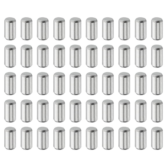 50Pcs 5mm x 10mm Dowel Pins, 304 Stainless Steel Shelf Support Peg Pin, Silver