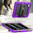 thumbnail image 3 of XYX For iPad Pro 11 inch Case 2024 (M4), 3in1 Heavy Duty Shockproof Tablet Case with Stand, Shoulder Strap, Purple, 3 of 7