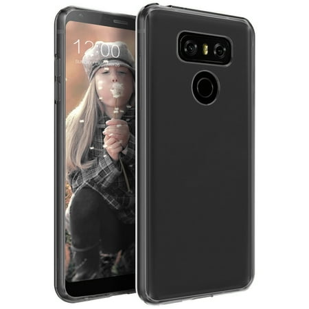 Premium Smoke Silicone Skin Case (LG G6 TPU Case, Slim & Flexible Anti-shock Crystal Silicone Protective TPU Gel Skin Case Cover)