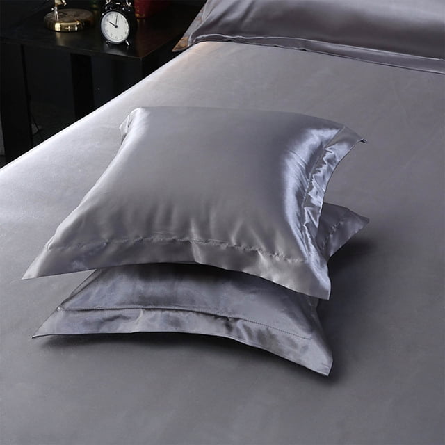 Funda de almohada de seda simulada para el cabello y la piel | Tejido suave similar al satén | Suave con la piel y el cabello sensibles | Reduce las puntas abiertas y los pliegues | Múltiples