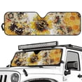 thumbnail image 2 of FUIALDOLG Car Front Window Sun Shield Sunflower Bee Foldable Front Window Sun Shade Windshield Rays Sunshade Visor Protector for Off-road Vehicle SUV Accessories 52.95" L x 16.14" W, 2 of 7