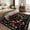 Black, variant on Modern Abstract 5x7 Area Rugs for Living Room, Washable Bedroom Rug Soft Non Slip Low Pile, Faux Wool Contemporary Carpet for Indoor Floor Decor Home Office Dining Room,Red/Multi